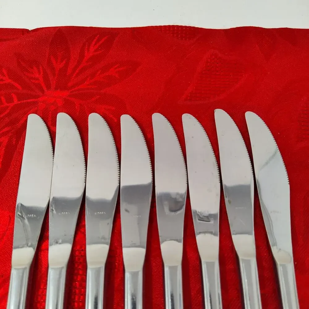 8X BK Colonial Shell Stainless Butter Knives Korea